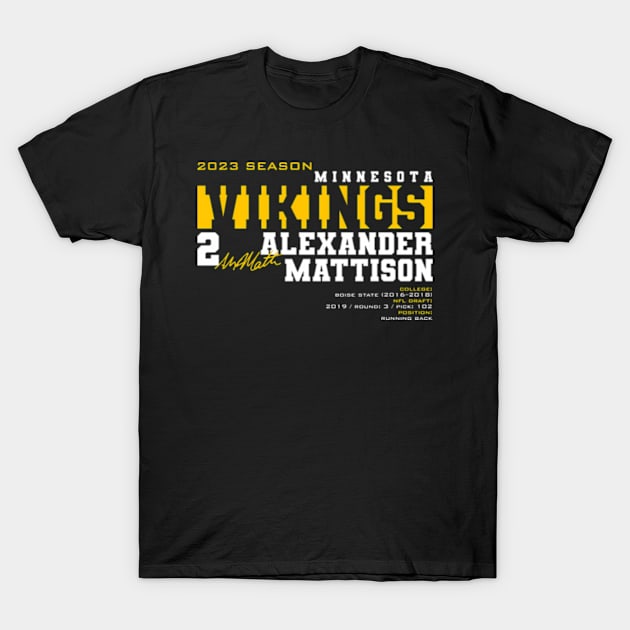 Mattison - Raiders - 2024 T-Shirt by Sink-Lux